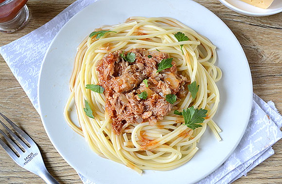 рецепт спагетти с тушенкой фото 6